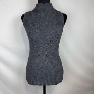Absolutely Creative Worldwide XSmall Sleeveless Mock Neck Knit Sweater Gray USA